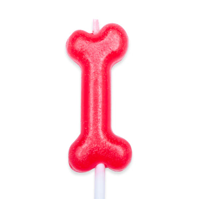 red bone birthday candle for dogs